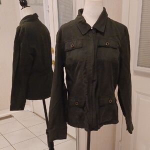 4/$60  Lightweight Green Jacket - Size Medium